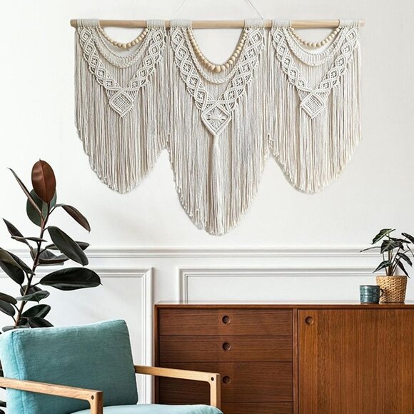 NEW large macrame wall hanging - Boho Tapestry Macrame Wall Decor Art - Picture 5 of 10